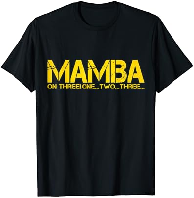 Campeão de argolas de basquete Mamba na camiseta de três motivação
