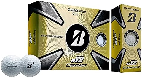 Playbetter Bridgestone 2023 E12 Contact Balls de golfe | Pacote de pacote múltiplo | Tecnologia de capa FLEXATIV e Dimple