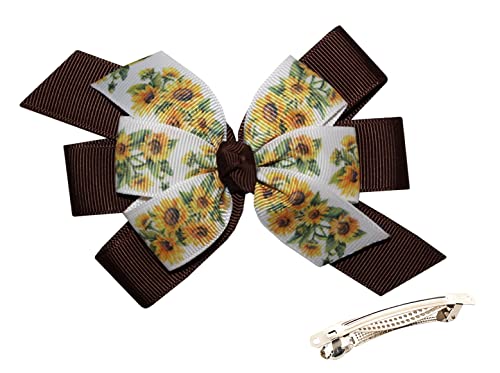 WD2U Girls Country Hair Hair Bow French Clip Olive Green