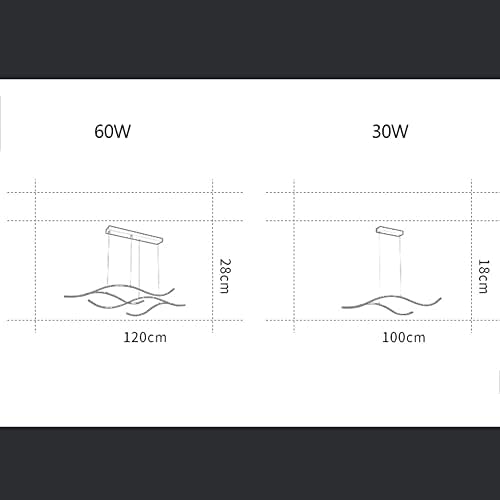 Sduytdg minimalista linear lustres lineares reta -lustres para o escritório pingente luz 30w/60w Black/dourado da sala de jantar fosco