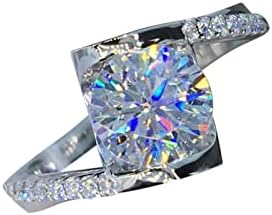 Yistu Women Ring Jewelry Super Flash simples e brilhante super aberto anel ajustável