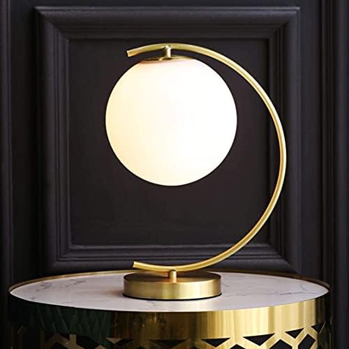 Iluminação kco luminária de mesa de cabeceira de bola de vidro moderno lâmpada de lâmpada de lâmpada de ouro lumin