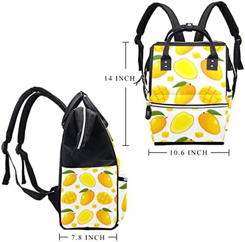 Manga de frutas tropicais de verão Manga doce de fraldas amarelas mochilas de fraldas de fraldas Bolsas de troca de bolsas multi -função