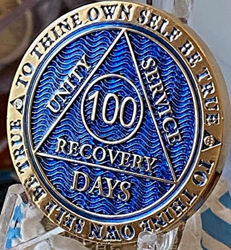 100 dias aa medalhão reflexo empoeirado azul banhado a 100 dias