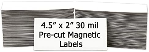 Magtech 30 Mil Magnetic Sheld Warehouse Rótulos 2 x 4,5, 200 pacote, branco