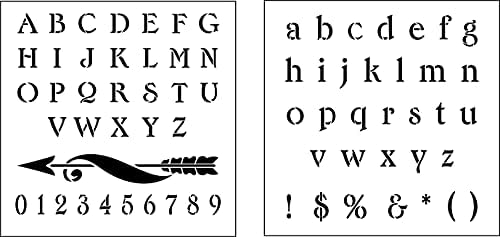 Estênceis de alfabetismo completo de serif vitoriano por Studior12 | Estêncil de letras para o diário | Modelo de artesanato