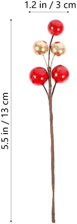 Cabilock Red Berry Garland 30pcs Natal Berry Vermelho escolhe galhos artificiais de holly holly holly ramos para árvore de natal arbas corarão de guirlanda decorações de férias
