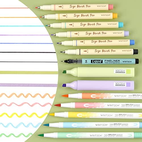 WRITECH Kit de letras de canetas de tinta de gel de gel de Writech