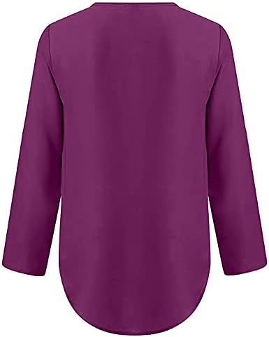 Camiseta de moda para mulheres zip front v pescoço túnica túnica sólida rolagem de manga de luva de manga curva camisas casuais