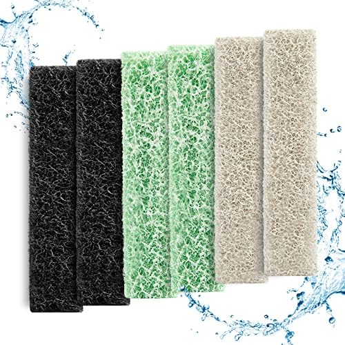 HITAUING 6 Count Mixed Pack Filter Pads para aqueon com redutor de amônia e carbono e fosfato, almofadas de filtro de tanques de peixe