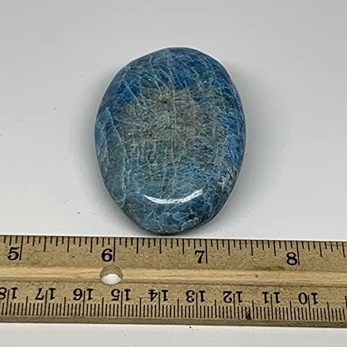 WATANGEMS 118.3G, 2,5 X1.7 X1 , Azul Apatite Palm Stone Tell Recoup Reiki Energy, Stone Metafísica, de Madagascar, B16476