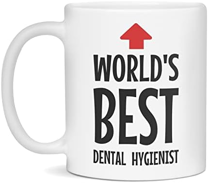 Melhor caneca higienista dental do mundo, melhor higienista dental de todos os tempos, 11 onças brancas
