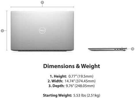 Dell 2021 mais recente XPS 17 laptop 9710, 17 UHD+ Touch Display, Intel i7-11800H, GeForce RTX 3050, 64 GB RAM, 4TB SSD,