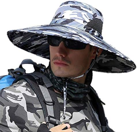 Chapéus de proteção solar do hycoprot, chapéu de balde ao ar livre de abrangência para pesca, camping, passeios de barco