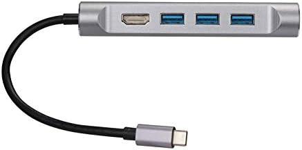 Produtos de rede llkkff 6 em 1 USB 3.1 Hub Tipo-C para USB 3.0 3 + HDMI 4K + RJ45 + PD PD Multi-Funcional HD Station para