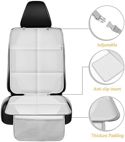 Protetor de assento de carro meolsaek, protetor de assento de carro durável para assento de carro infantil, cobertura de assento de