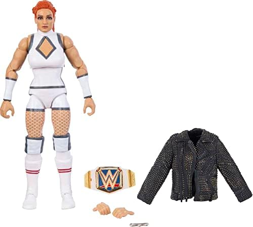 Mattel WWE Becky Lynch Elite Collection Ação Figura, articulação de luxo e detalhes parecidos com os acessórios icônicos, 6 polegadas