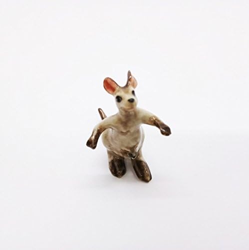 Witnystore miniatura canguru coleciona colecionáveis ​​bonecos de cerâmica decoração feita à mão