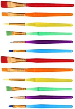 Toyvian Watercolor Brush Conjunto Kids Suit de 2pcs Definir de escova de arte Profissional Brincho de pincel redondo