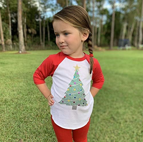 Criança, juventude, camisa de férias de Natal para bebês - Unicorn Santa, caminhão de Natal, dinossauro de Santa e árvore de strass