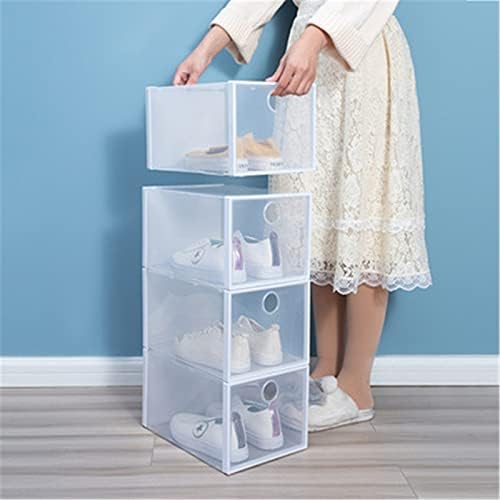 Depila empilhável caixa de armazenamento de sapatos para armário Caixa de armazenamento de sapatos de prateleira plástica