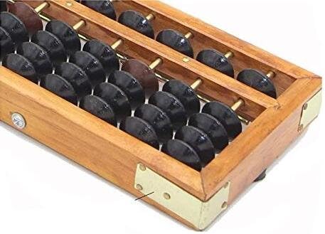 Calculadora de sorte chinesa portátil Chinese Wooden Abacus Aritmética Ferramenta de Cálculo