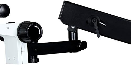 Vision Scientific VS-7FZ-IFR07-RET11.6 Microscópio estéreo de zoom trinocular-focal-focal, 10xwf, 3,5x-90xmagnificação, 0,5x e 2xauxiliar lente, suporte de braço articulado, exibição de câmera de 11,6 ”com 5MP com 5MP