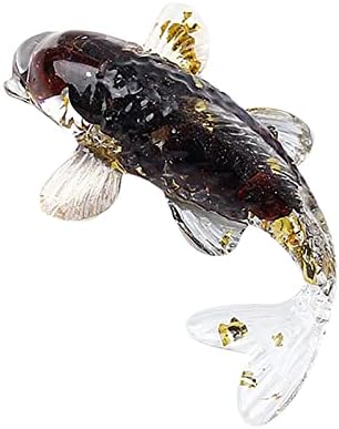 Armazenamento de cristal ousada colada de cascalho natural cola de cola formato de peixe de pequenos ornamentos decoração de decoração de tigela decoração de tigela