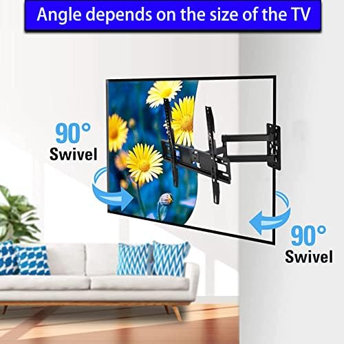 WKLSRHBD Full Motion TV Montagem da parede Glipular e inclinar para a maioria das TVs de 26 a 55 polegadas, suporte de TV de montagem