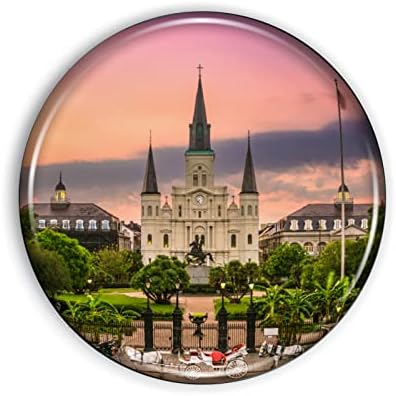 Ímã de Nova Orleans forte e flexível de Nova Orleans Refrigerator ímã de 1,1 polegada Dome
