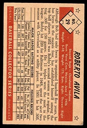 1953 Bowman 29 Bobby Avila Cleveland Indians VG/Ex Indians