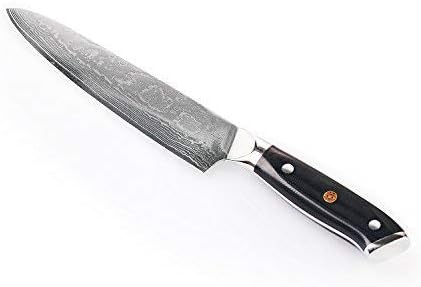 Faca de Chefs Dinsun, Chefs Profissionais de 8 polegadas Facas Damasco High Carbon Steel Kitchen Sharp Knife