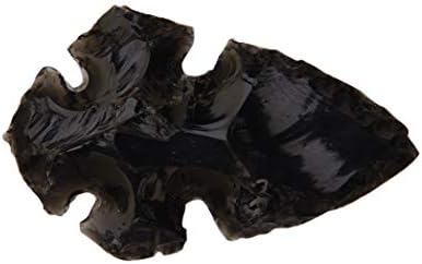 Blessfull Healing Black Obsidian Stone Natural Spearhead Handmade Arrowhead de 1,5 a 2 polegadas