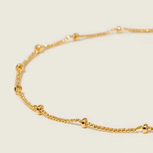 Colar de gargantilha de corrente de ouro mevecco, 14K Gold banhado delicado colar de lips de cadeia longa