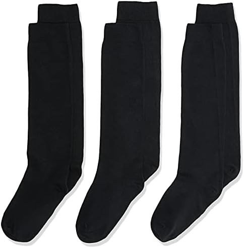 Jefferies Socks Mirls 'School Uniform Knee-Alter Meock, pacote de três