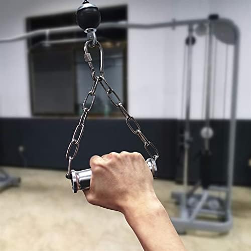 EODNSOFN Metal Gym lida com acessórios de cabo de polia pesados, cadeia de aço inoxidável não deslizamento equipamento de fitness