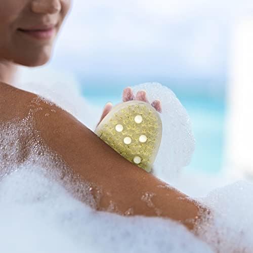 Yeepsys escova de corpo seco, escova de chuveiro e seco, escova de esfoliação de cabelos para amaciar a pele, melhorar a circulação,
