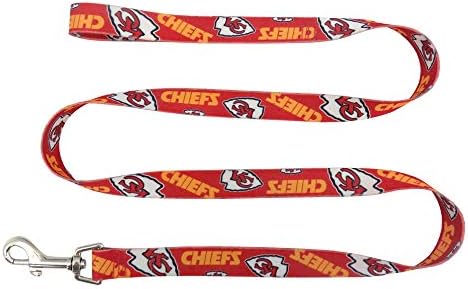 Littlearth Unissex-Adult NFL Kansas City Chiefs Leash, cor da equipe, 0,75 x 60