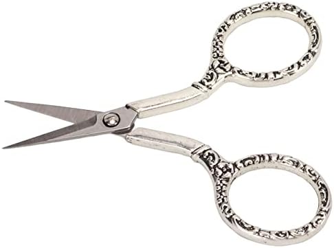 LANTRO JS Scissors de costura vintage com cadeia, incisiva, durável e segura para bordados e costura