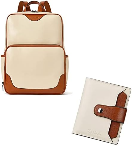 Bolsa de laptop bostanten bolsa de mochila de couro genuíno para feminino faculdade de mochila casual bolsa de viagem e carteiras