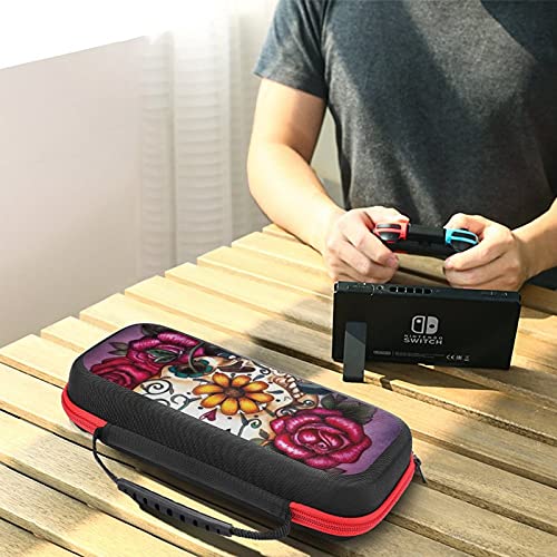 Caixa de transporte de caveira de açúcar para Nintendo Switch Protetive portátil bolsa dura bolsa de viagem
