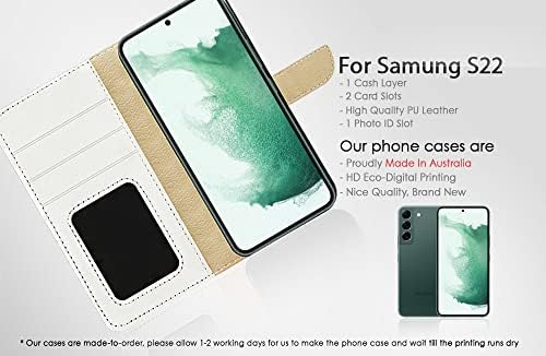 Para Samsung S22, para o Samsung Galaxy S22, capa de capa de carteira de flip -flip, A24659 Giraffe aborígine tribal 24659