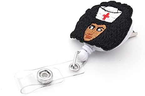 Cute Black Nurse Felt Distintion Holder Id Id Nome Card Clip para enfermeira/médico/equipe médica Presente