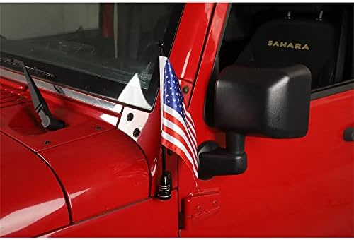 Iron preto do motor dianteiro canto de canto de bandeira de bandeira de bandeira de suporte para Jeep Wrangler JK JL JT Gladiator 2007+