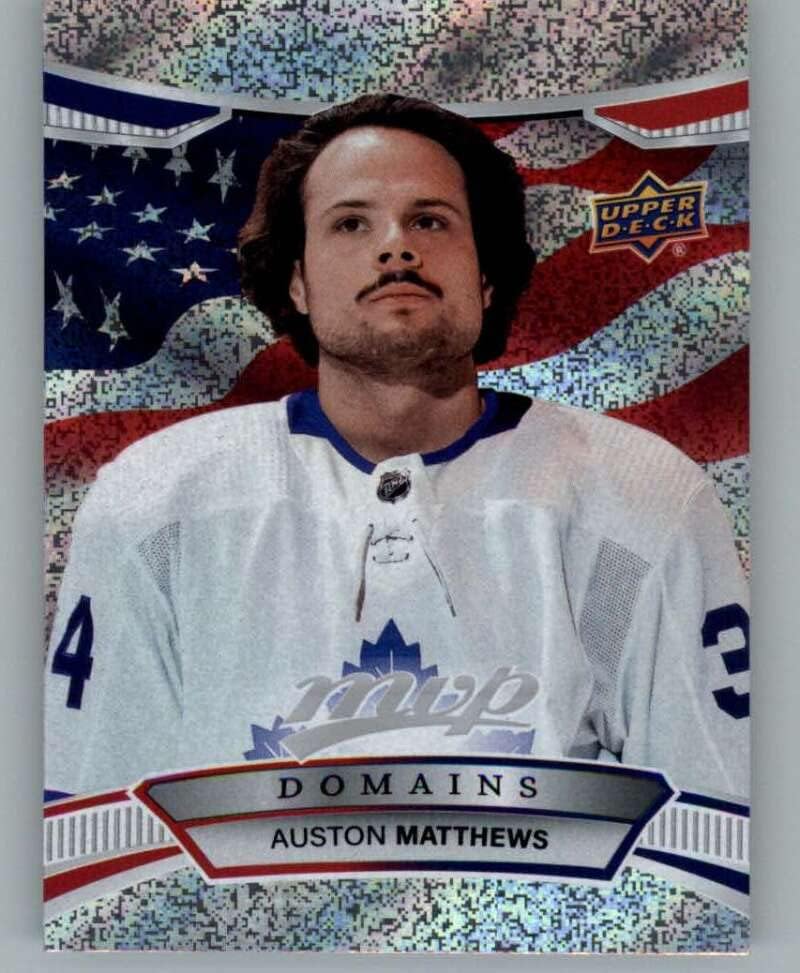 2022-23 Domínios MVP do convés superior #NA-2 Auston Matthews Toronto Maple Leafs NHL Hockey Trading Card
