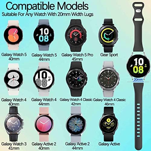 Compatível com Samsung Galaxy Watch 5 Band/Watch 5 Pro 45mm/Galaxy Watch 4 40mm 44mm/relógio 4 Classic 42mm 46mm/Galaxy Watch