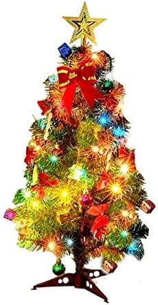 Árvore de Natal Shuishu Mini, enfeites de Natal de decoração de decoração interna Decoramento de shoppingas de pinheiro verde de pinheiro com ornamentos com luzes LED 1123