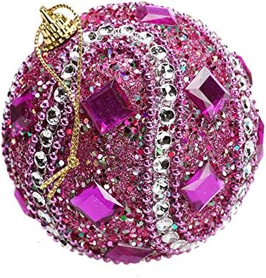 Christmas Rhinestone Glitter Baubles Balls Decoração de Ornamento de Natal 8cm fora de Decorações de Natal Bolas