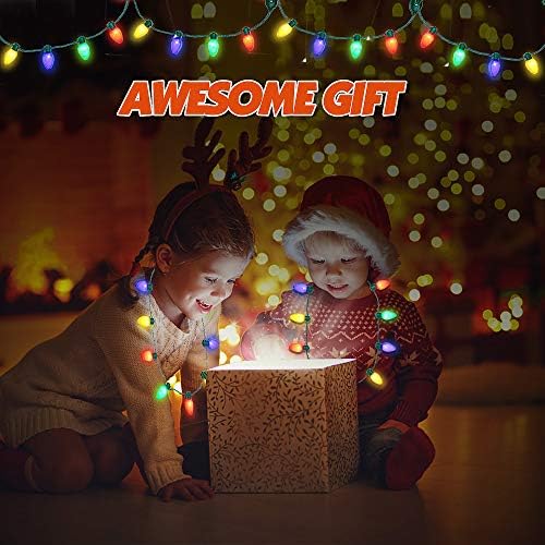 Colar de lâmpada de luz de Natal Sufeini-Acessórios de férias Favorias de festa de natal para crianças homens, decoração de