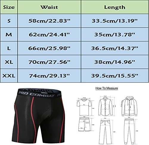 Shorts de boxe para homens Pacote de ciclismo de ciclismo Men 3D Shorts MTB em choque acolchoado Briefas de bicicleta esportiva Men 38